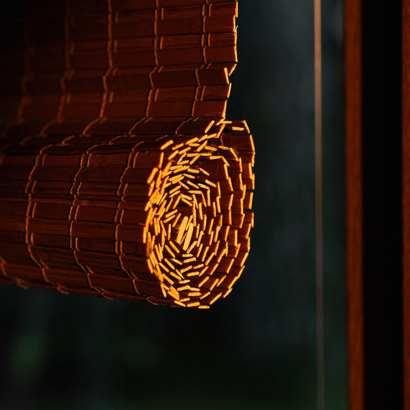 Verdunkelungsrollo aus Bambus - Braun