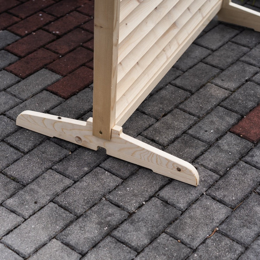 Freistehender Sichtschutz für den Außenbereich Gen. 2 - Naturholz