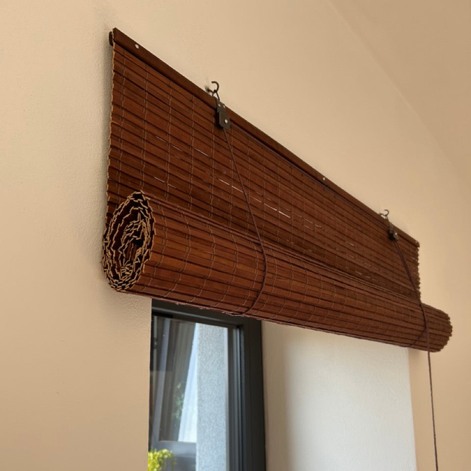 Verdunkelungsrollo aus Bambus - Braun