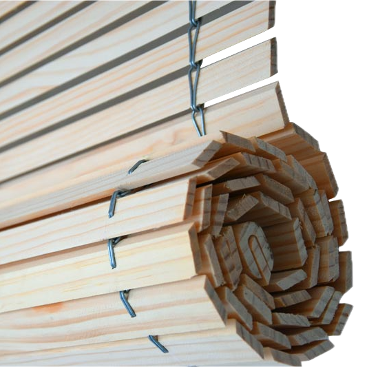 Holzrollo für Pergola - Natur
