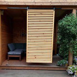 Holzlamellen Sichtschutz für die Terrasse - Natur