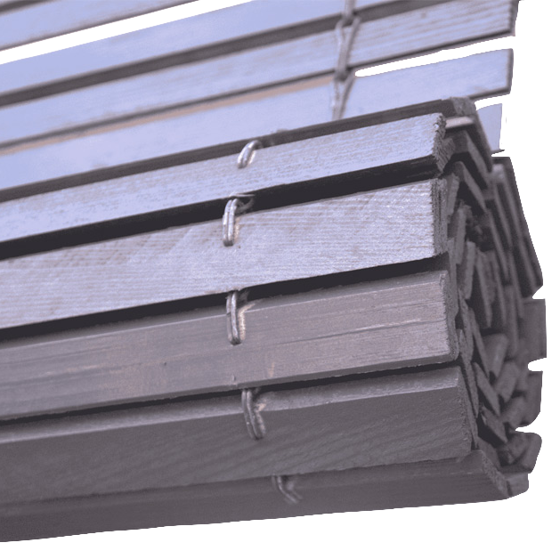 Holzrollo für Pergola - Grau