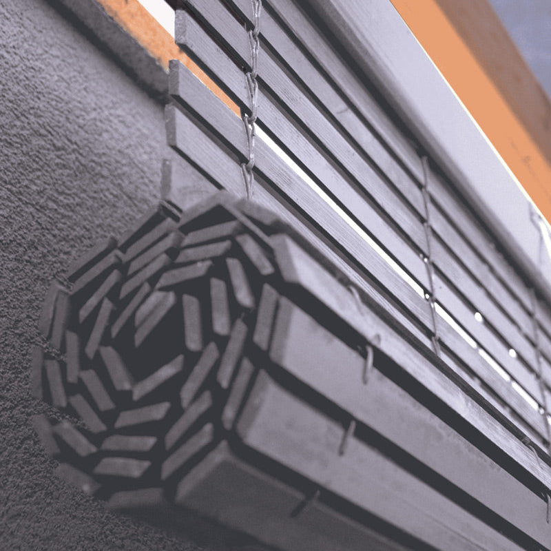 Holzrollo für Pergola - Grau