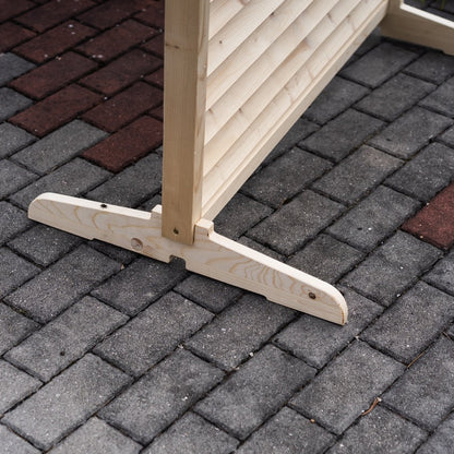 Freistehender Sichtschutz für den Außenbereich Gen. 2 - Naturholz