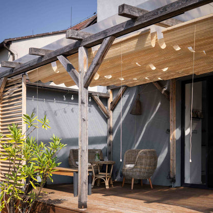 Bambusvordach für Pergola - Natur