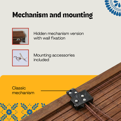 Verdunkelungsrollo aus Bambus - Braun