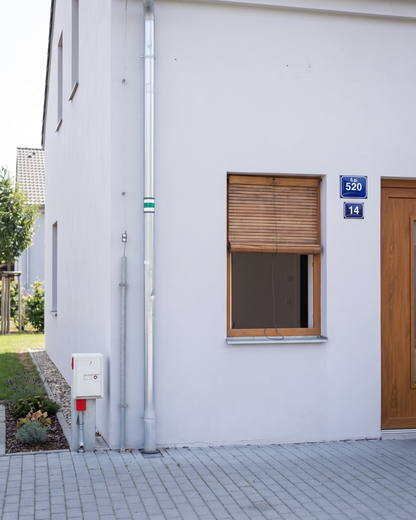 Außenrollo für Fenster aus Holz - Braun