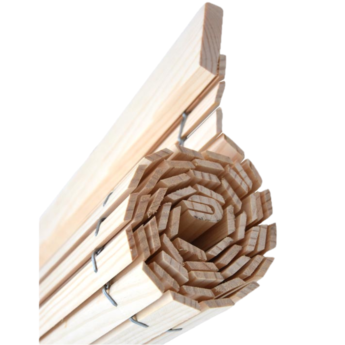 Holzrollo für Pergola - Natur